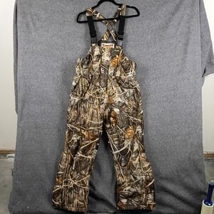Gamehide Hush Hide Bib Overalls Mens Large Brown Camo Insulated Hunting Outdoor